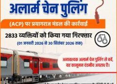 अनावश्यक चेन पुलिंग पर प्रयागराज मंडल की सख्ती, 2833 लोगों पर कार्रवाई